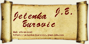Jelenka Burović vizit kartica